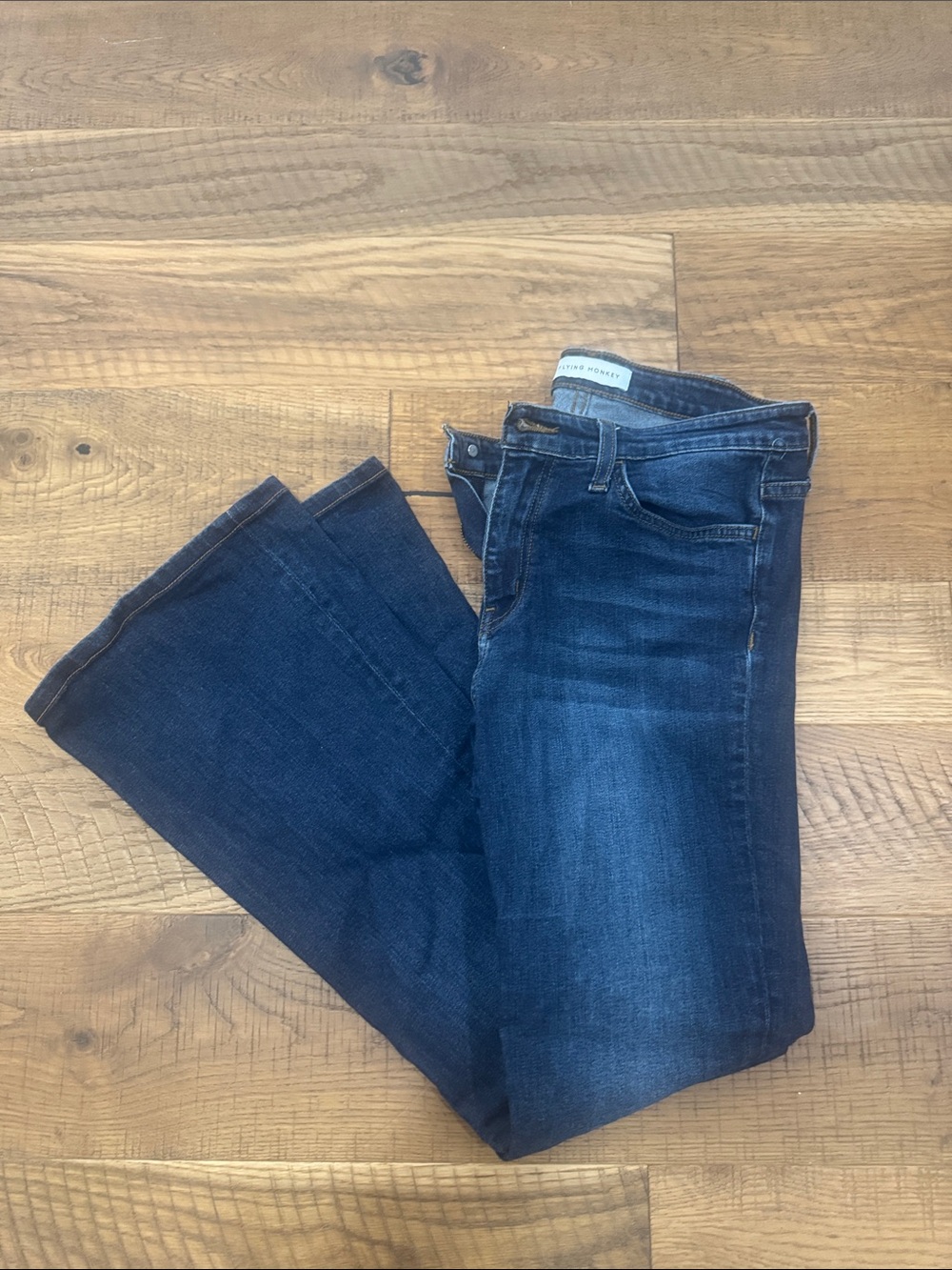 Flying Monkey Women's Dark Indigo Flare Jeans